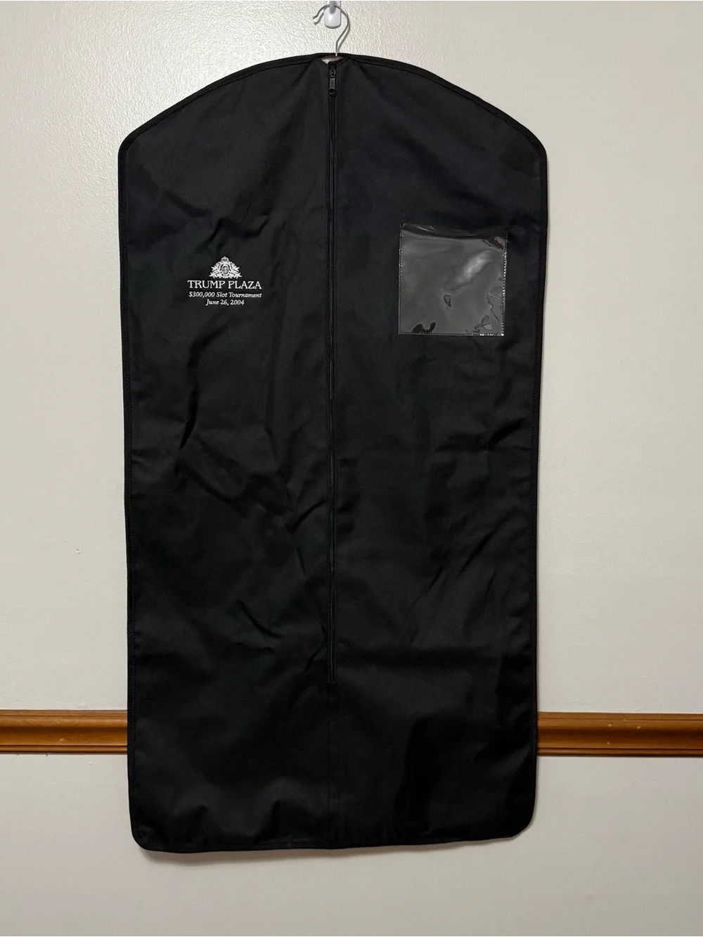 Vintage Trump Plaza Atlantic City Casino Garment Bag Hanging 2004 Memorabilia
